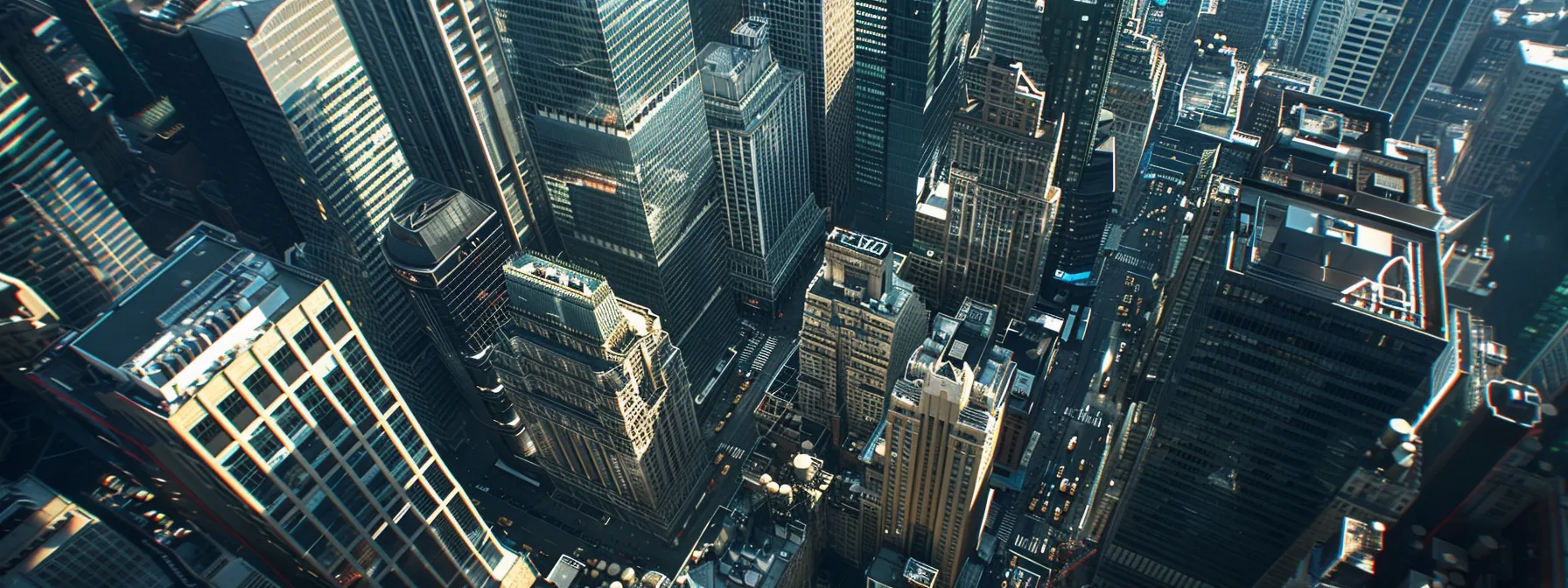 a bustling cityscape with skyscrapers and digital billboards promoting top-tier seo services for new york businesses.